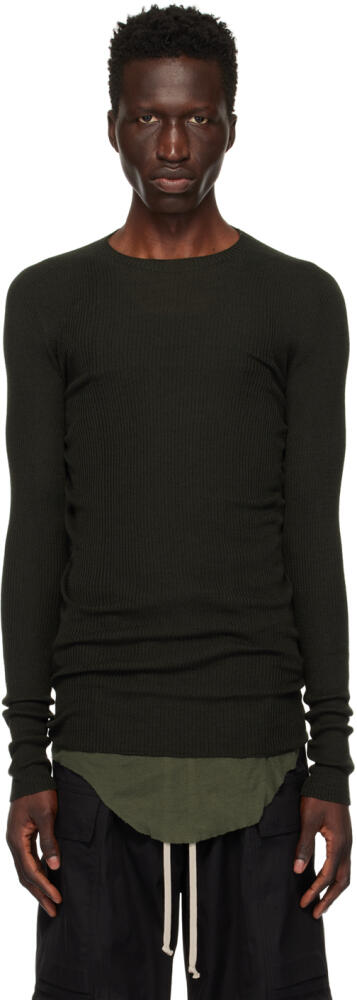 Rick Owens Green Porterville Rib Sweater Cover