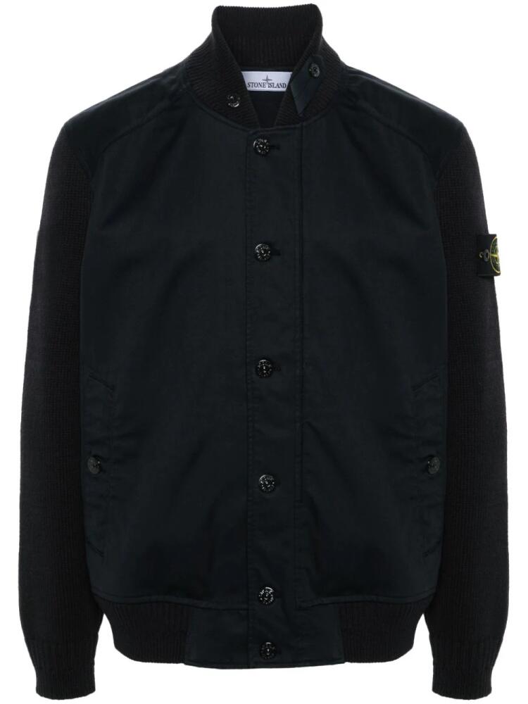 Stone Island Compass-badge bomber jacket - Blue Cover