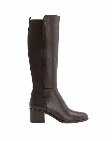 Leonardo Principi Leather Heeled Tall Boots Woman Boot Dark brown Calfskin Cover