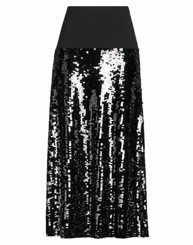 Erika Cavallini Woman Maxi skirt Black Polyester, Virgin Wool, Elastane Cover