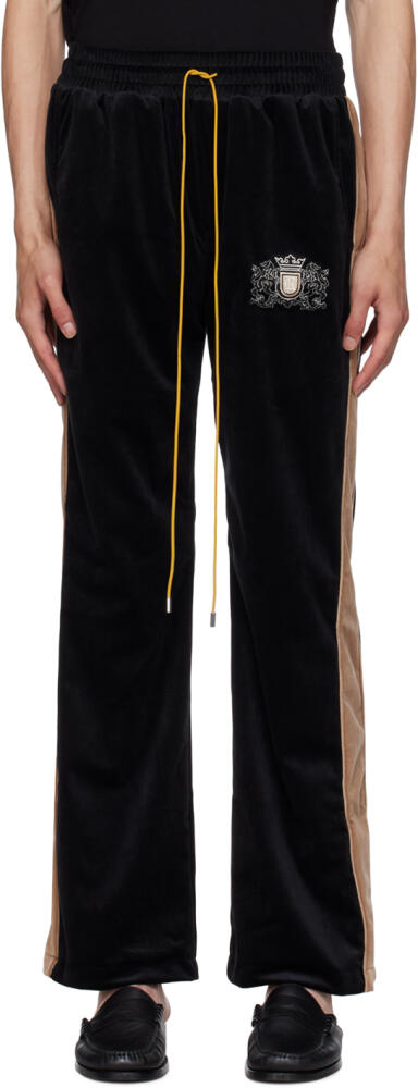 Rhude Black Embroidered Sweatpants Cover