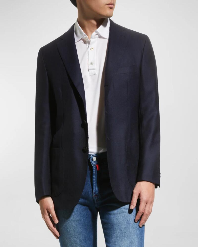 Kiton Men's Cashmere Solid Blazer Cover