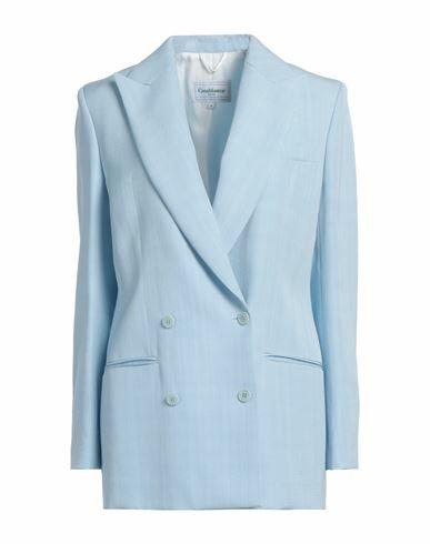 Casablanca Woman Blazer Sky blue Viscose, Silk Cover