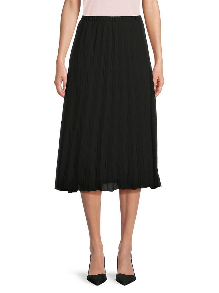 NANETTE nanette lepore Women's Knit A Line Midi Skirt - Very Black Cover