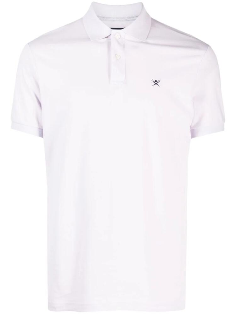 Hackett logo-embroidered piqué cotton polo shirt - Purple Cover