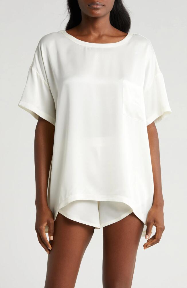 Lunya Washable Silk Tee Short Pajamas in Tranquil White Cover