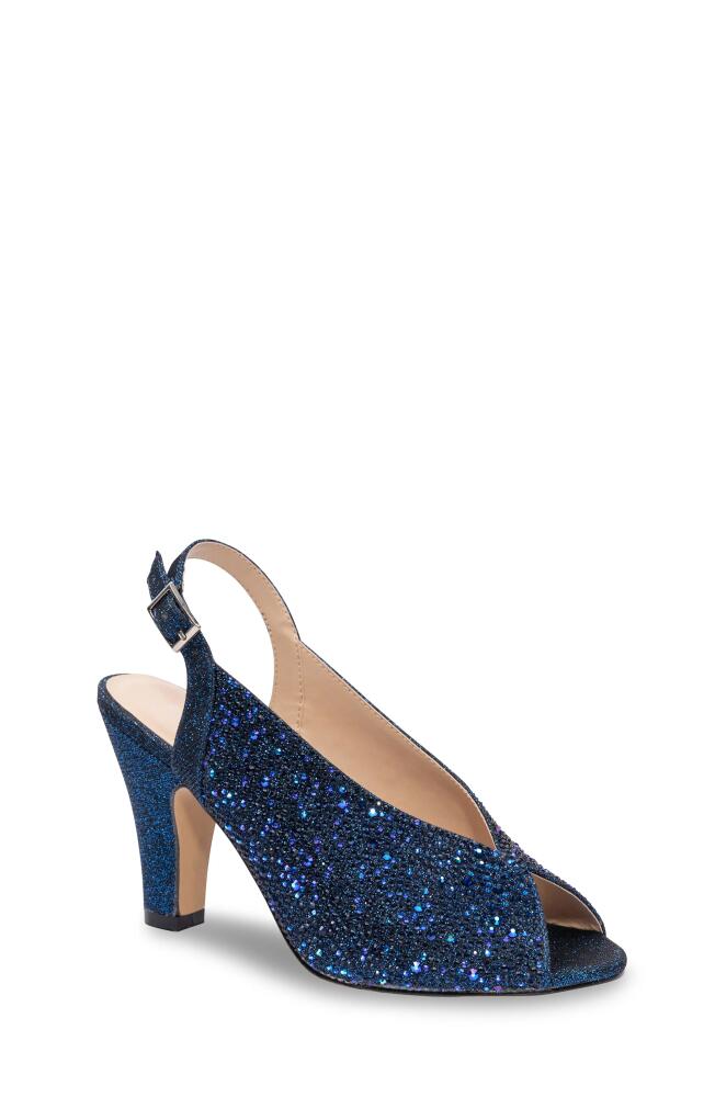 Paradox London Pink Glory Slingback Peep Toe Pump in Navy Cover