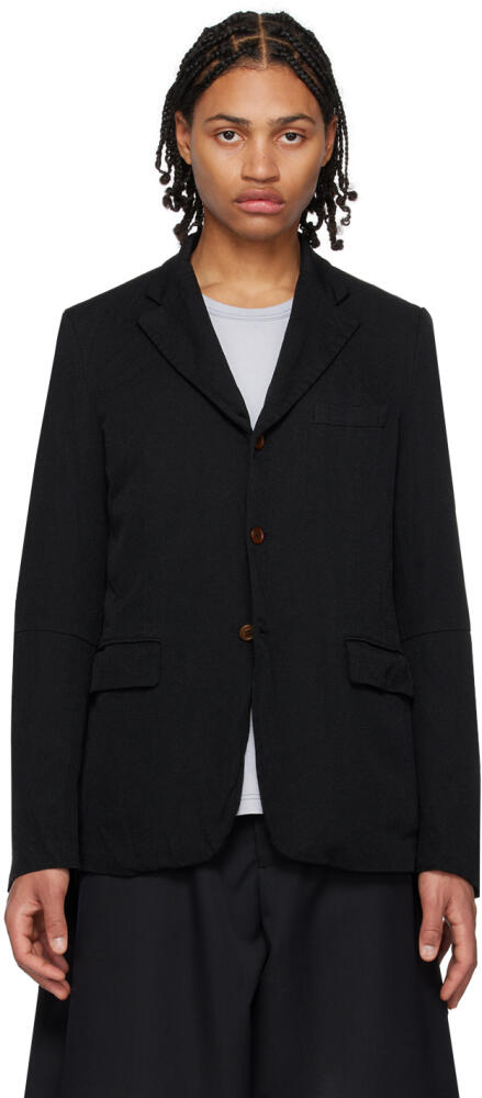 Black Comme des Garçons Black Zip Cuff Blazer Cover