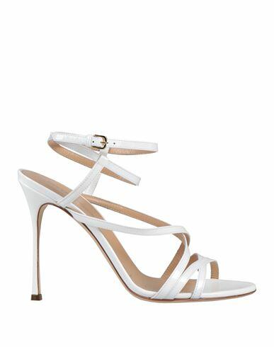 Sergio Rossi Woman Sandals White Leather Cover