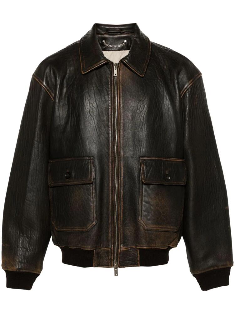 Golden Goose Louis leather aviator jacket - Brown Cover