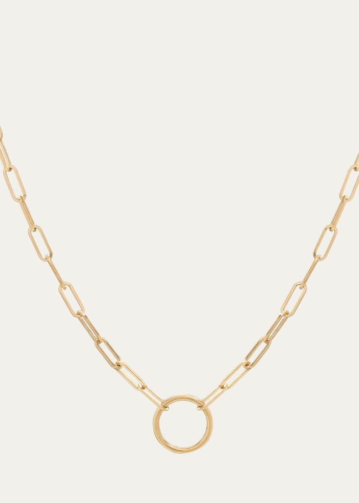 L. Klein 18K Gold Paperclip Chain Necklace Cover