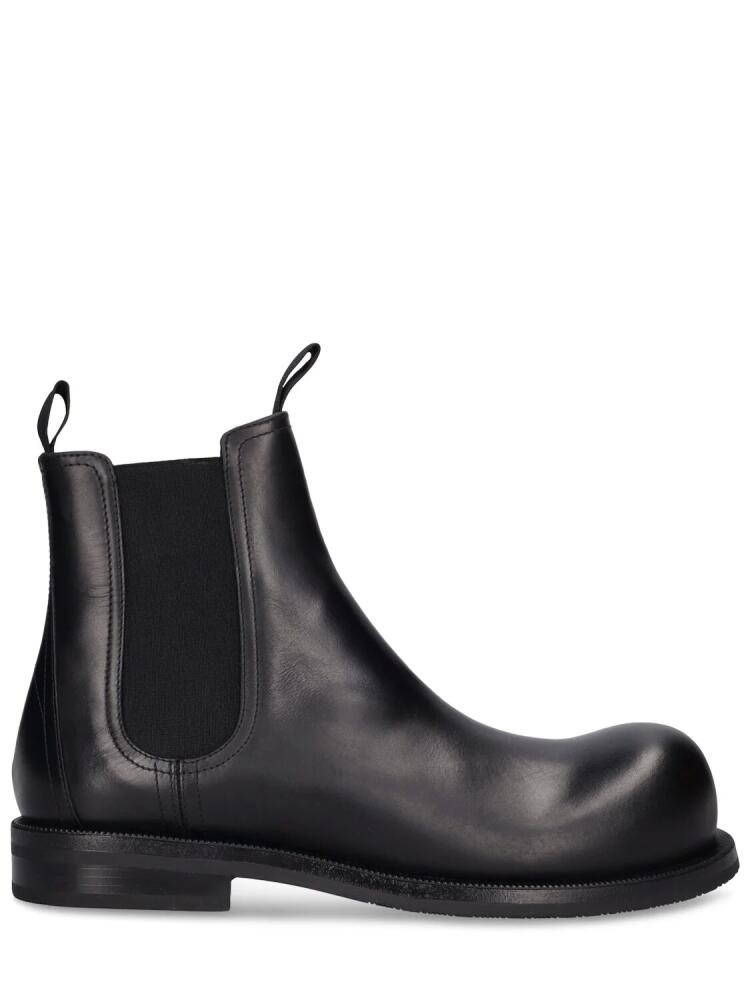 MARTINE ROSE Bulb-toe Leather Chelsea Boots Cover