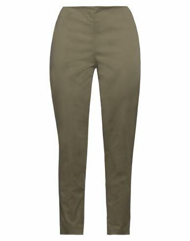 Atos Lombardini Woman Pants Military green Cotton, Rubber Cover