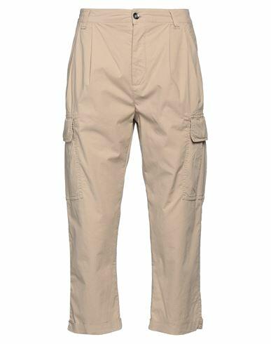 Officina 36 Man Pants Beige Cotton, Elastane Cover