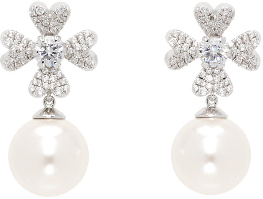 SHUSHU/TONG Silver YVMIN Edition Cruciate Flower Pearl Earrings Cover