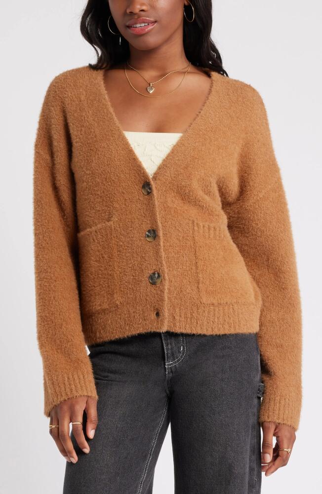 BP. Fuzzy Cardigan in Tan Thrush Cover