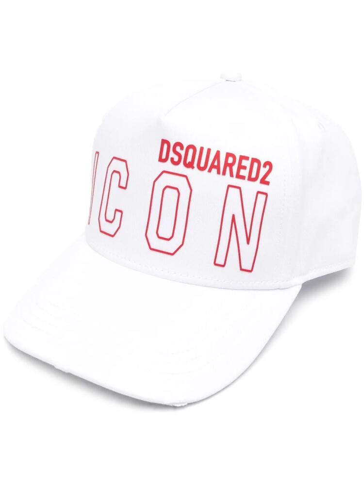 DSQUARED2 logo-print baseball cap - White Cover