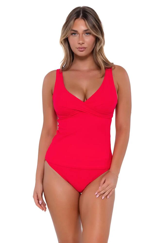 Sunsets Elsie Tankini-40D/42C in Geranium Cover