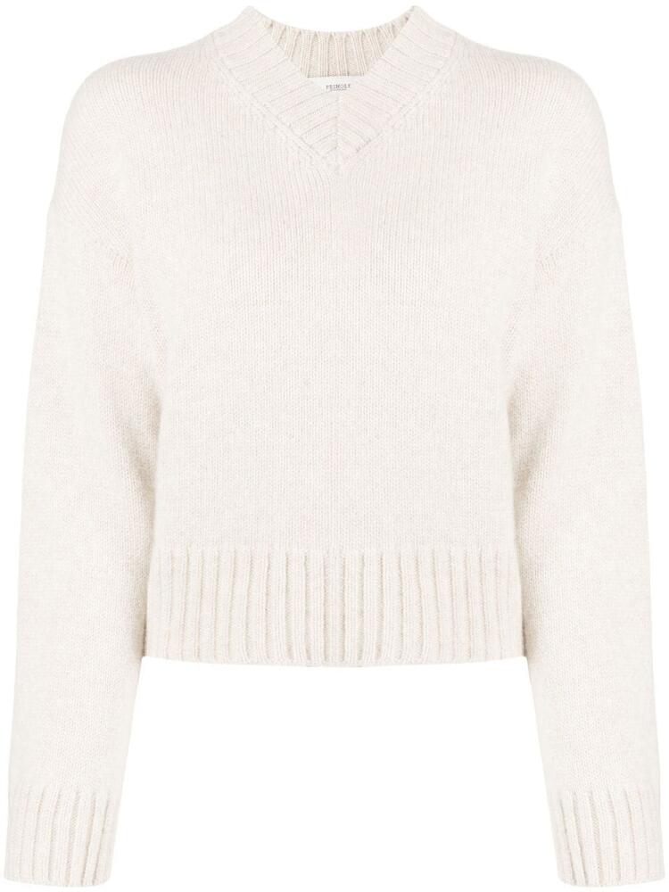 Pringle of Scotland V-neck cashmere jumper - Neutrals Cover