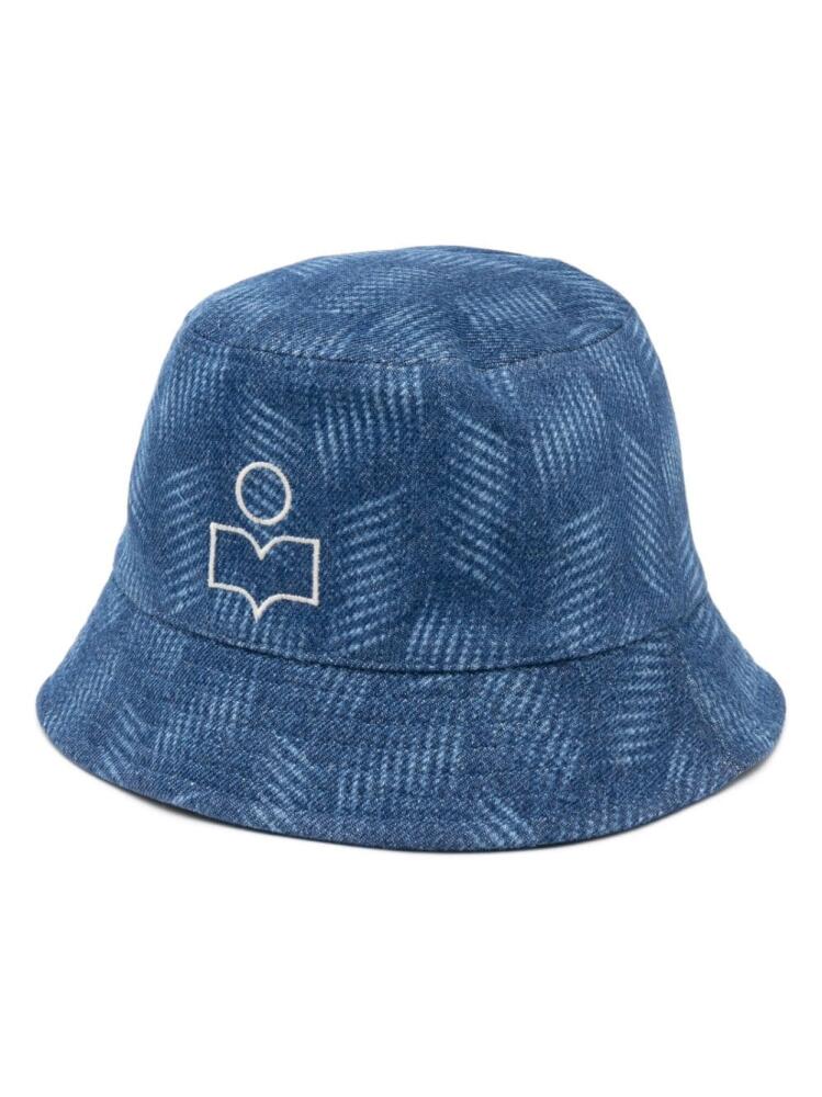 ISABEL MARANT abstract-print bucket hat - Blue Cover