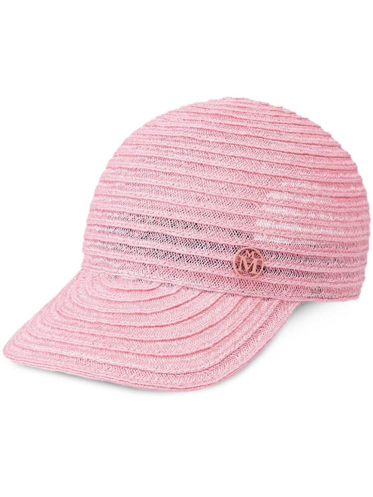 Maison Michel Tiger interwoven cap - Pink Cover