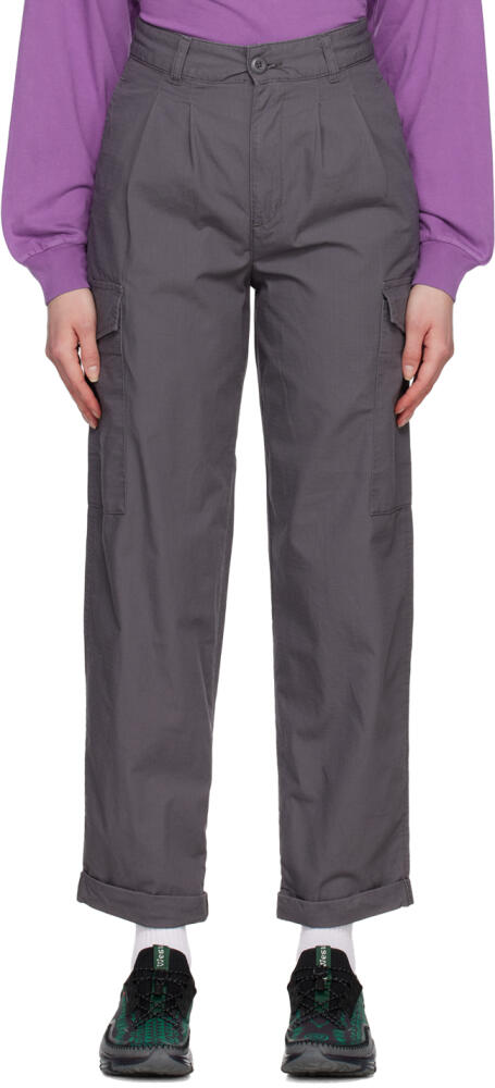 Carhartt Work In Progress Gray Collins Trousers Cover