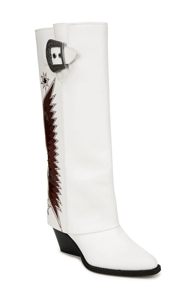 Zodiac Rowena Wings Western Boot in White Multi Cover