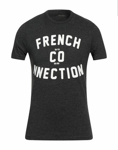 French Connection Man T-shirt Steel grey Cotton, Polyester Cover