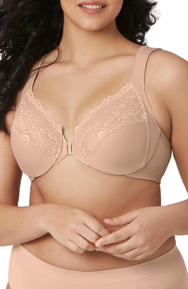 Glamorise WonderWire Front Close Underwire Bra in Café Brown Cover