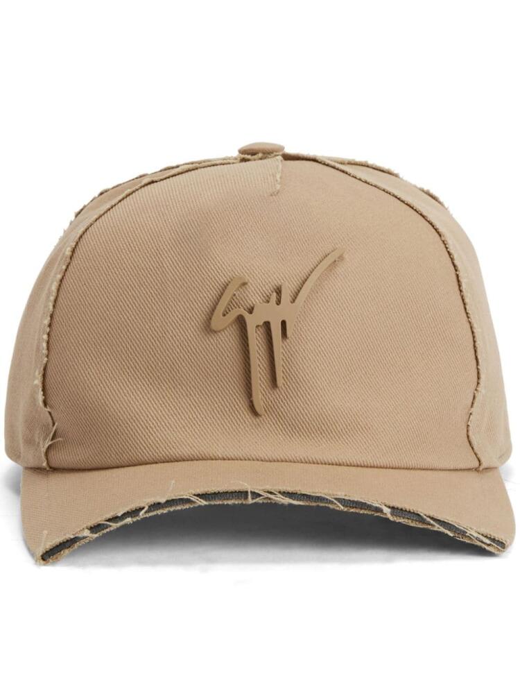 Giuseppe Zanotti Cohen frayed-detail cap - Neutrals Cover