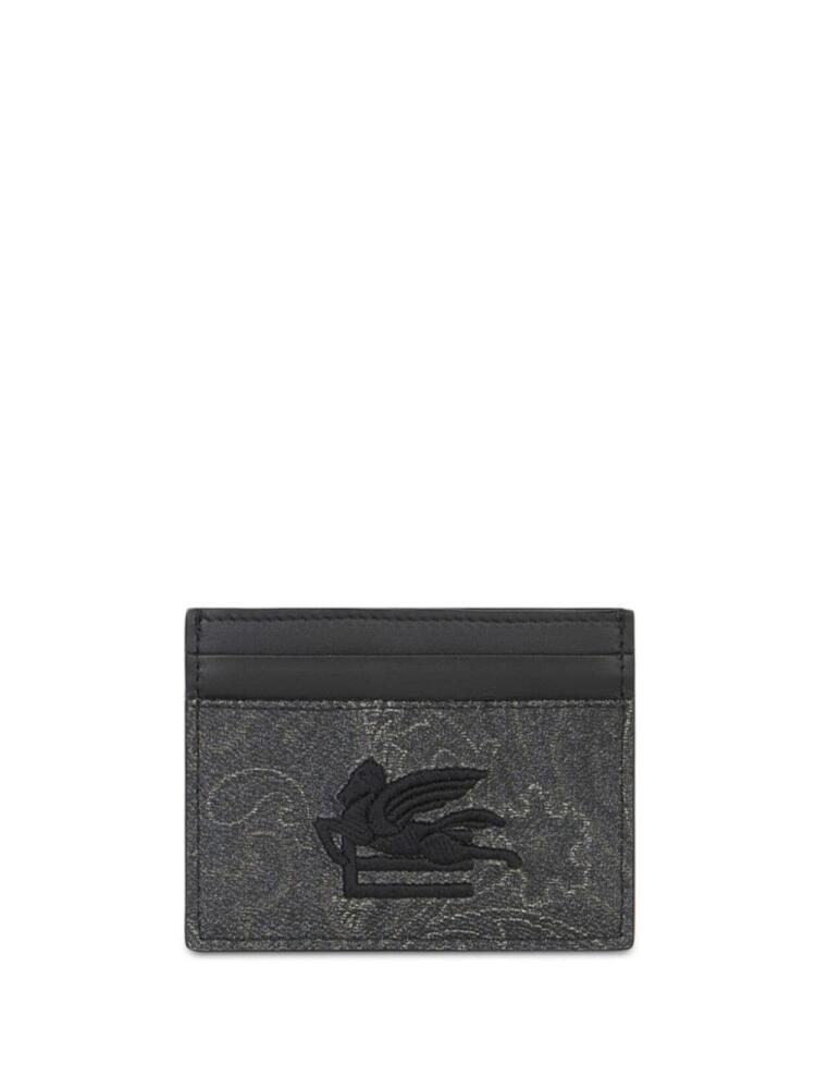 ETRO paisley-print cotton-blend cardholder - Black Cover