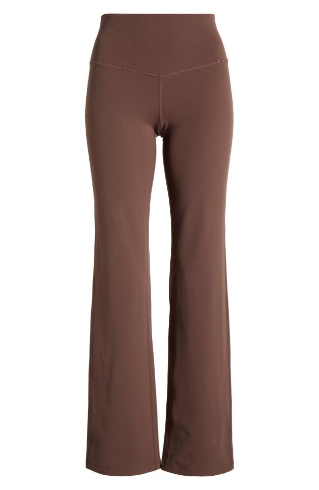 zella Studio Luxe High Waist Flare Pants in Brown Fawn Cover