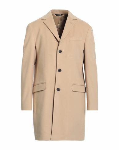 Brian Dales Man Coat Beige Wool, Polyamide Cover