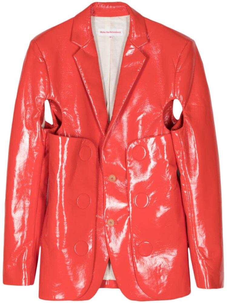 Walter Van Beirendonck Star cut-out blazer - Red Cover