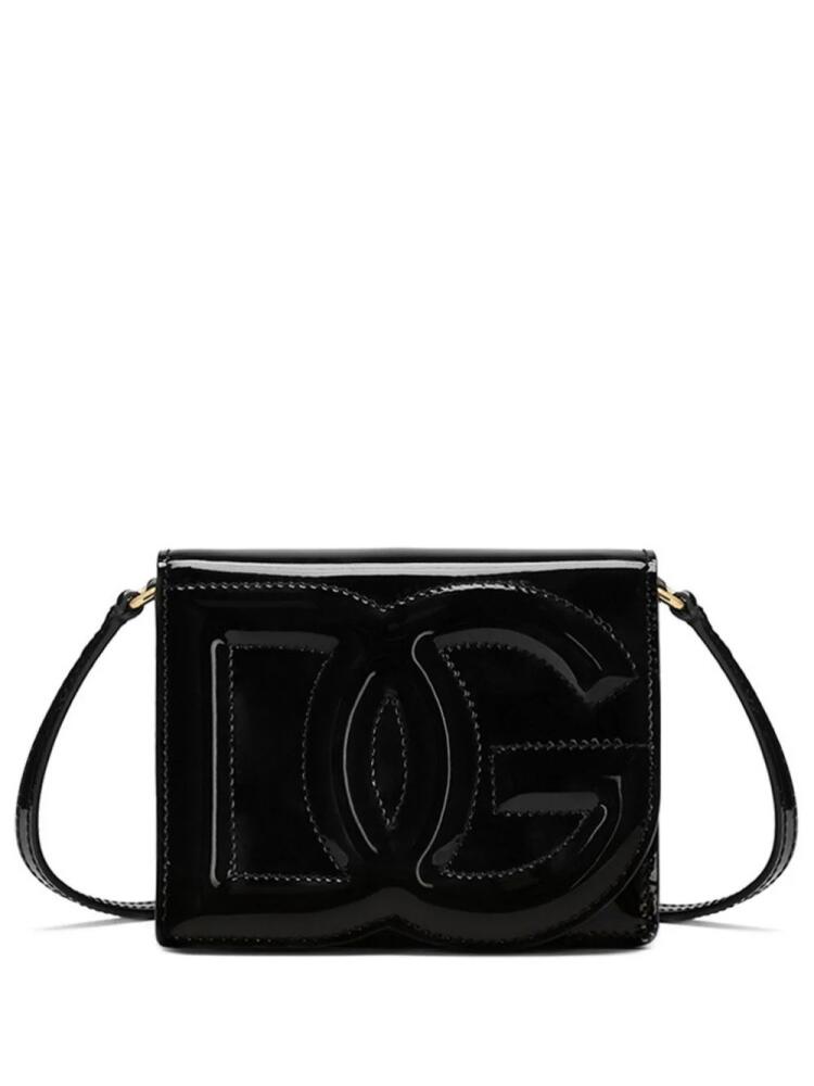 Dolce & Gabbana DG patent-leather crossbody bag - Black Cover