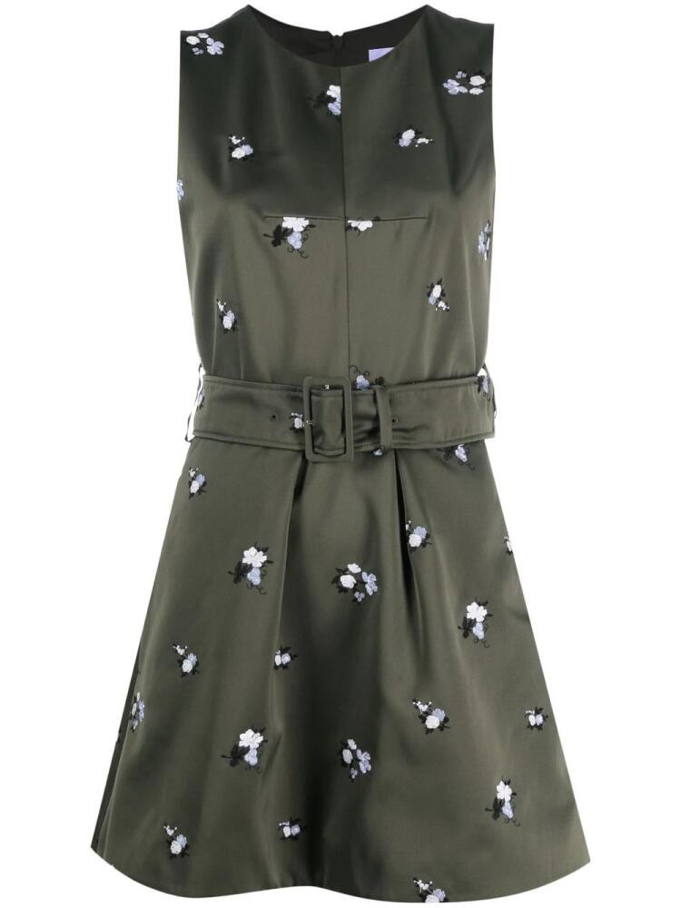 Patou sleeveless belted minidress - Green Cover