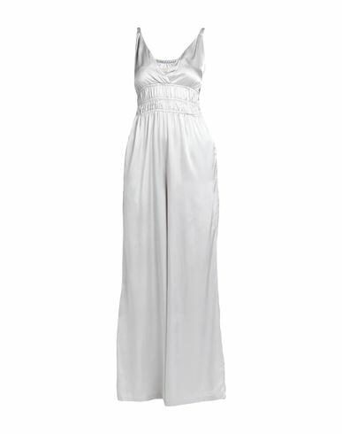 Semicouture Woman Jumpsuit Light grey Silk, Elastane Cover