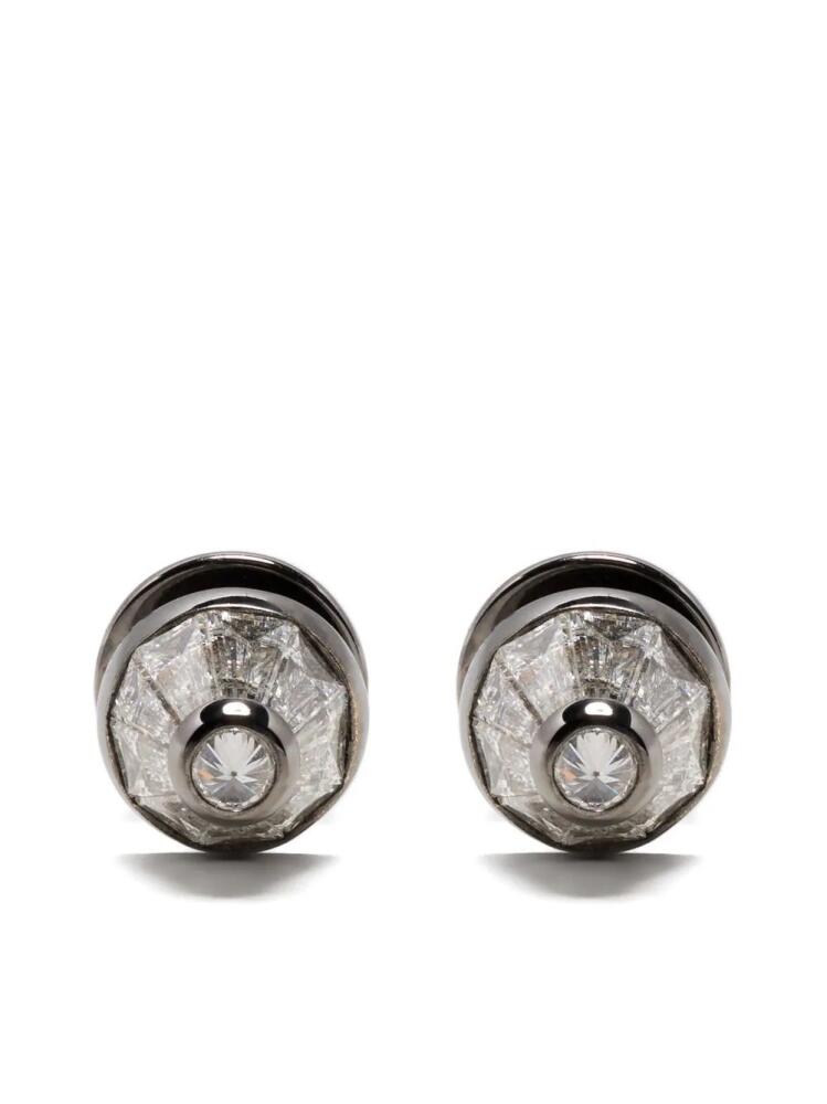 Nikos Koulis 18kt white gold Energy diamond stud earrings - Silver Cover