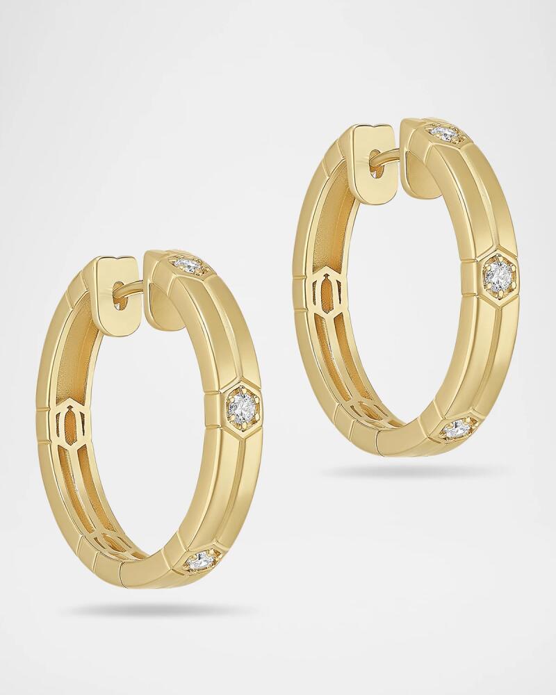 Miseno 18K Yellow Gold Baia Sommersa Diamond Hoop Earrings Cover