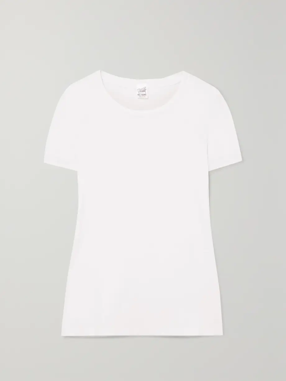 RE/DONE - + Hanes 1960s Cotton-jersey T-shirt - White Cover