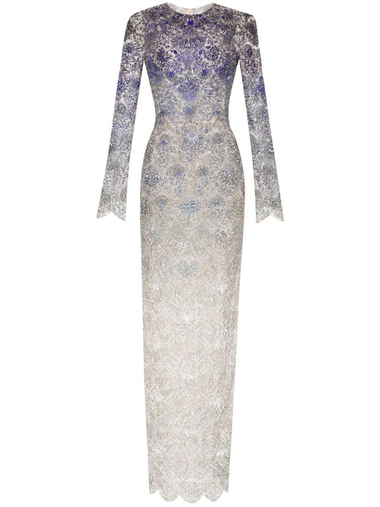 Oscar de la Renta ombré crystal gown - Blue Cover