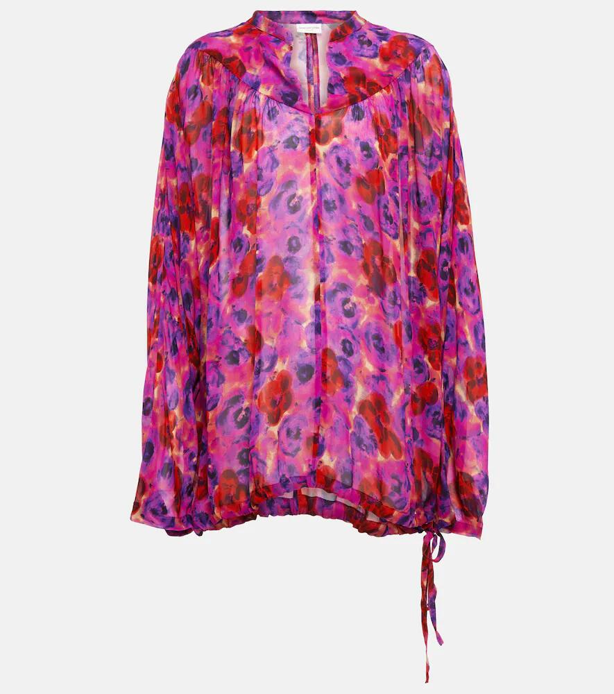 Dries Van Noten Printed georgette blouse Cover