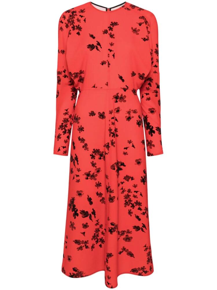 Victoria Beckham long sleeve dolman midi dress - Red Cover