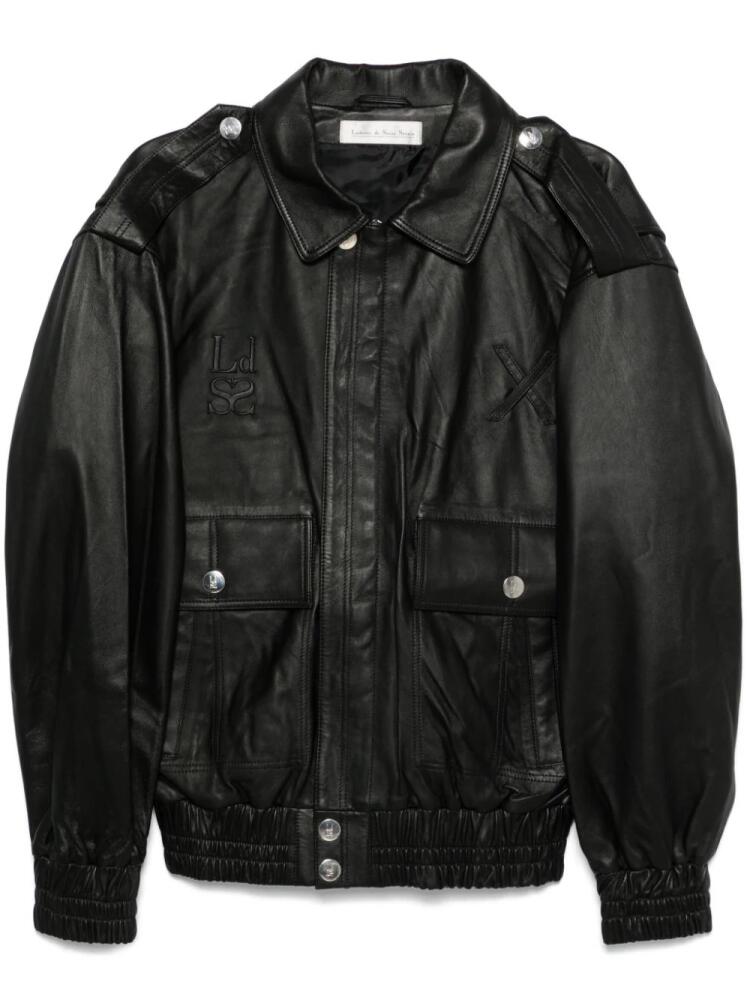 Ludovic de Saint Sernin Robert leather bomber jacket - Black Cover