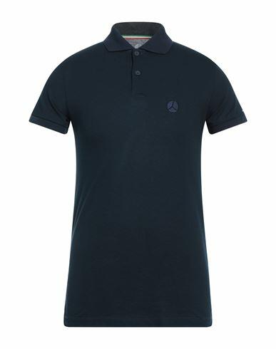 People Of Shibuya Man Polo shirt Midnight blue Cotton, Elastane Cover