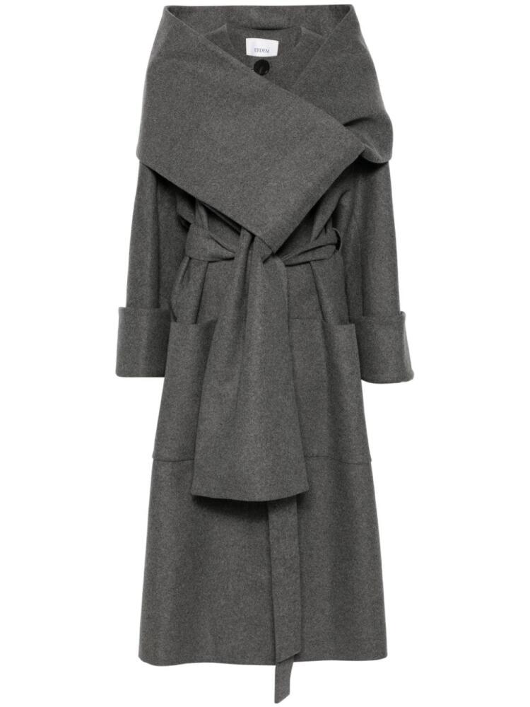 ERDEM detachable-scarf coat - Grey Cover