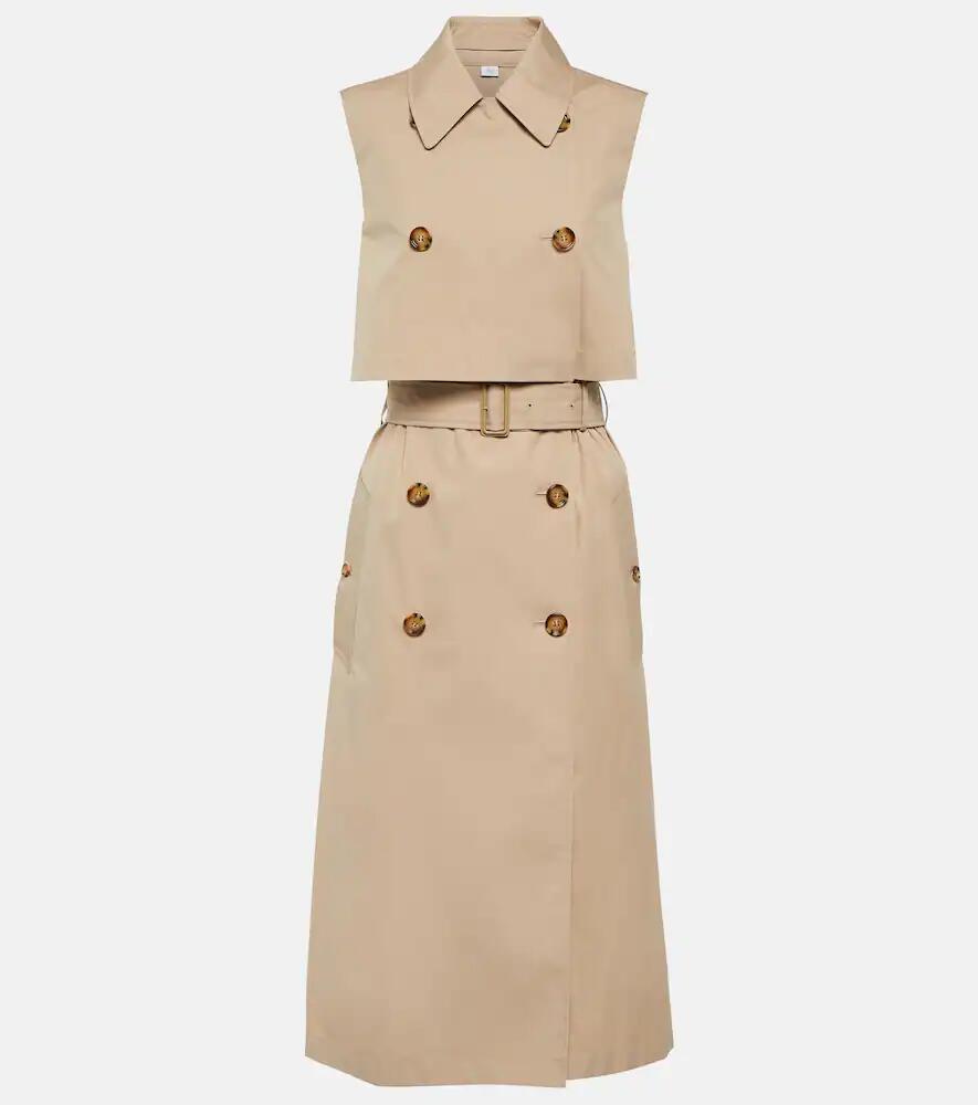 Burberry Double-breasted cotton blend midi dress Cover