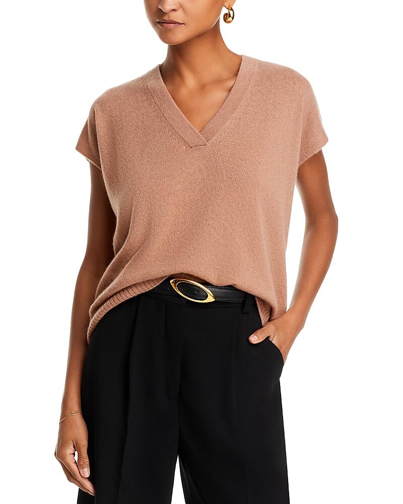 C by Bloomingdale's Cashmere Oversized Short Sleeve Cashmere Sweater - Exclusive Cover