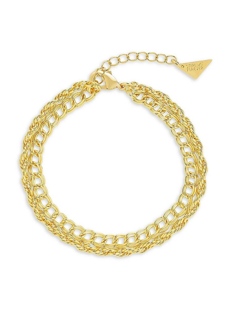 Sterling Forever Women's Hallie 14K Goldplated Layered Link Chain Bracelet Cover