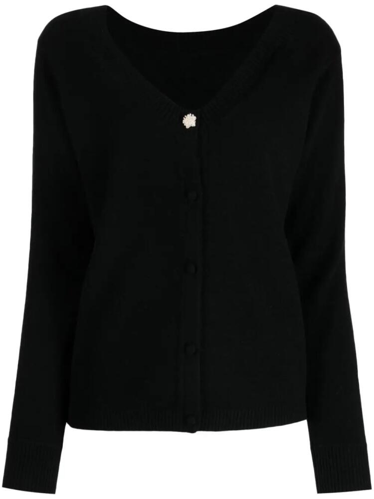 Paule Ka V-neck cashmere cardigan - Black Cover